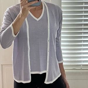 Jones New York lilac sweater set - M